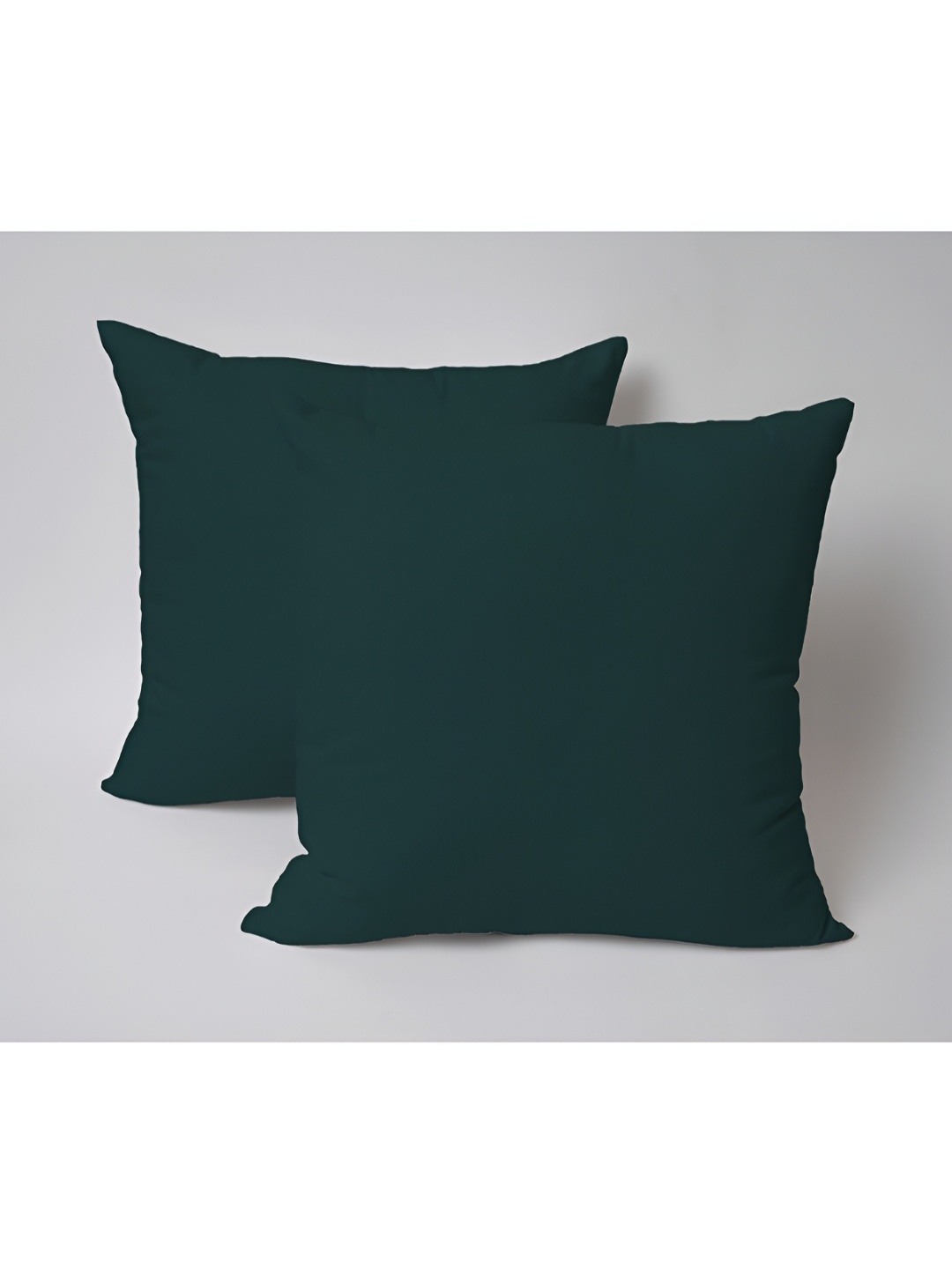 

SKANDA FAB Green 2 Pieces Pure Cotton Square Pre Filled Sofa Cushions