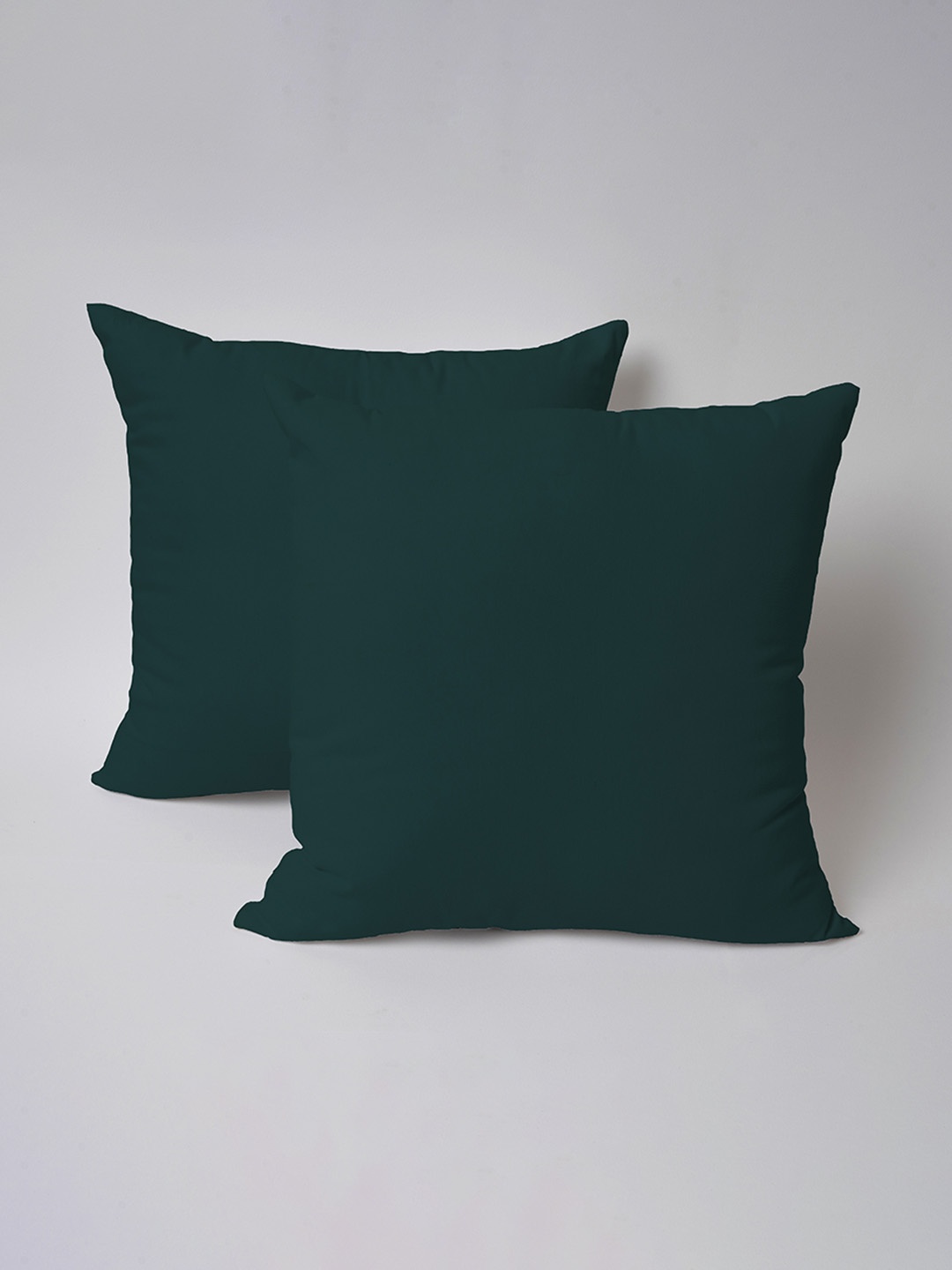 

SKANDA FAB Green 2 Pieces Pure Cotton Square Pre Filled Sofa Cushions