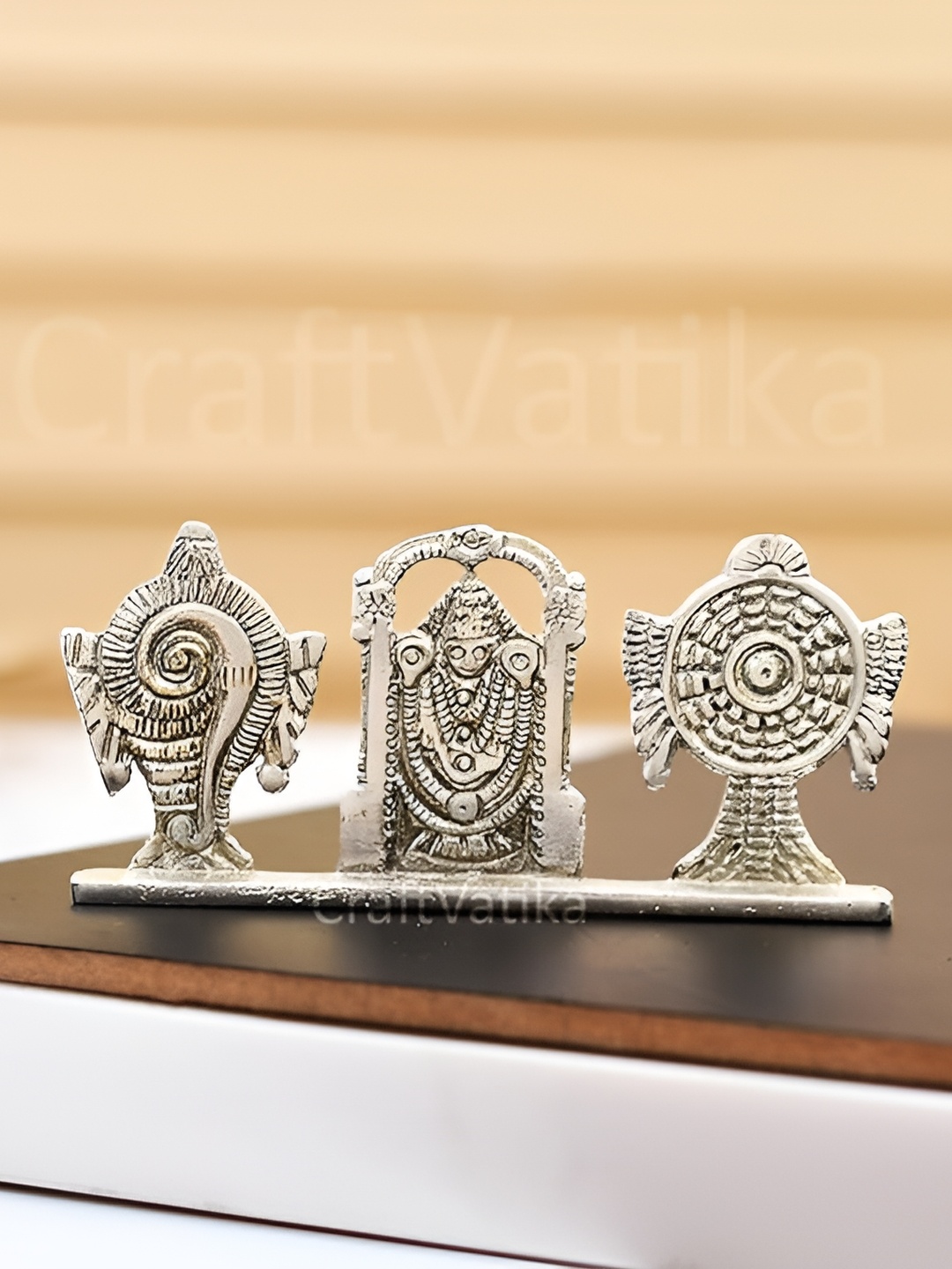 

Aura Silver-Toned Religious Idol Metal Showpiece