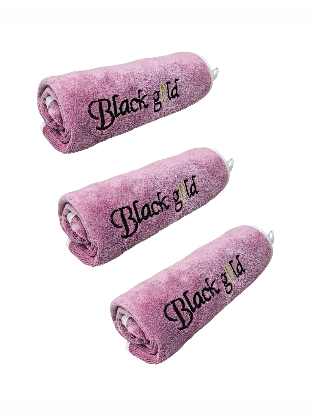 

Black gold Lavender & Black 3 Pieces Printed Microfiber 400 GSM Bath Towels