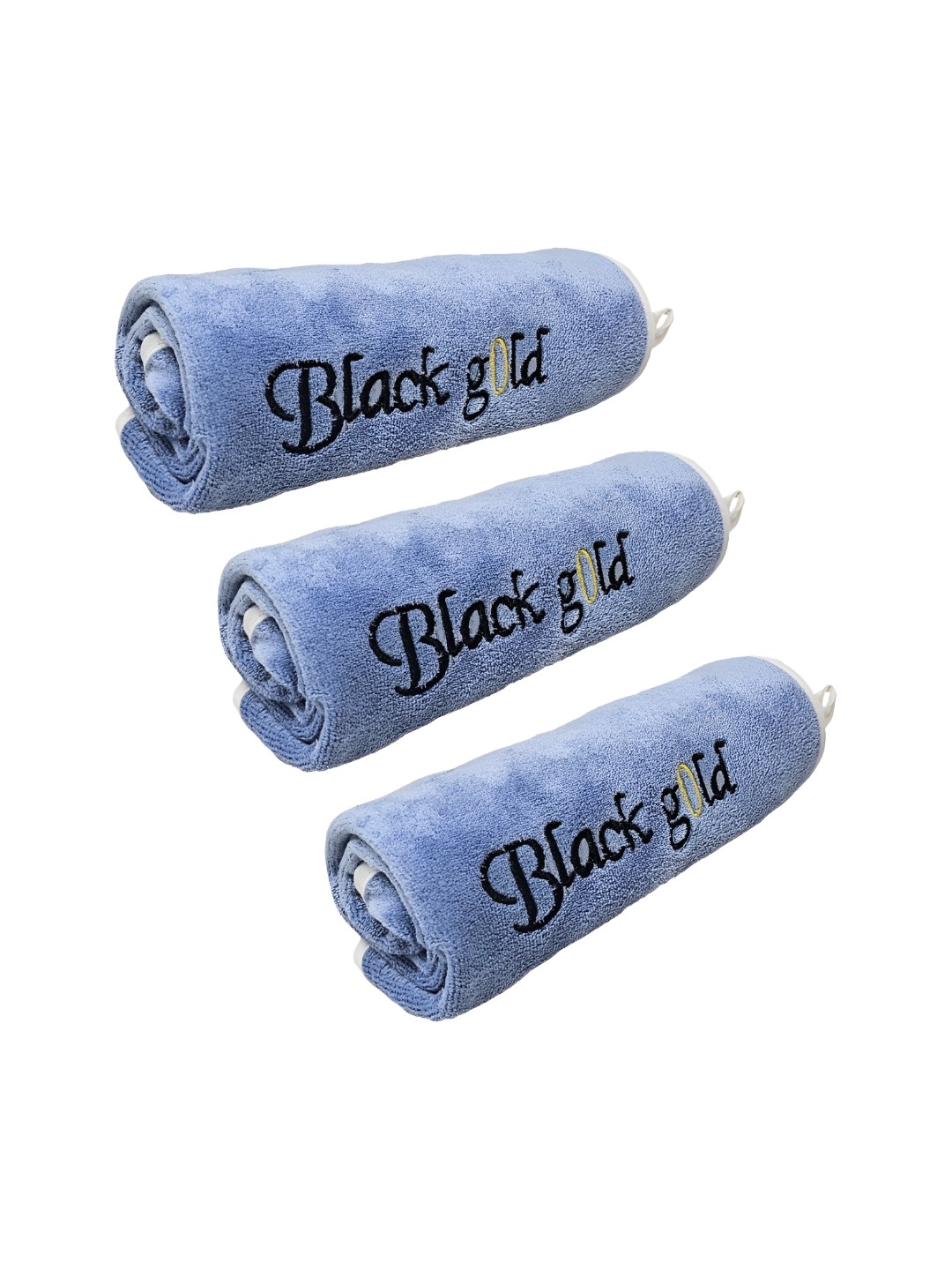 

Black gold Blue & Black 3 Pieces Printed Microfiber 400 GSM Bath Towels