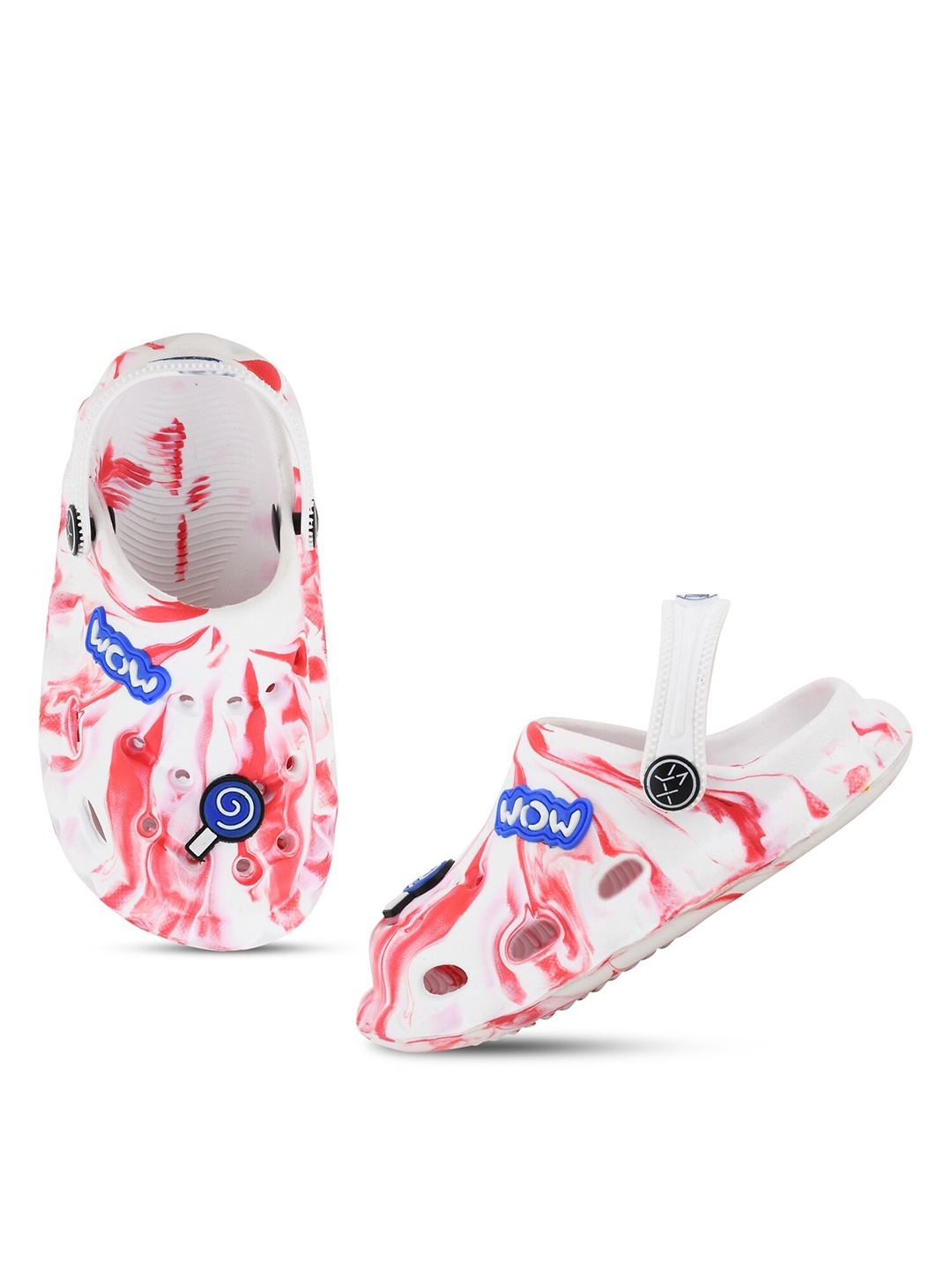 Smartots Kids Printed Croslite Clogs, White