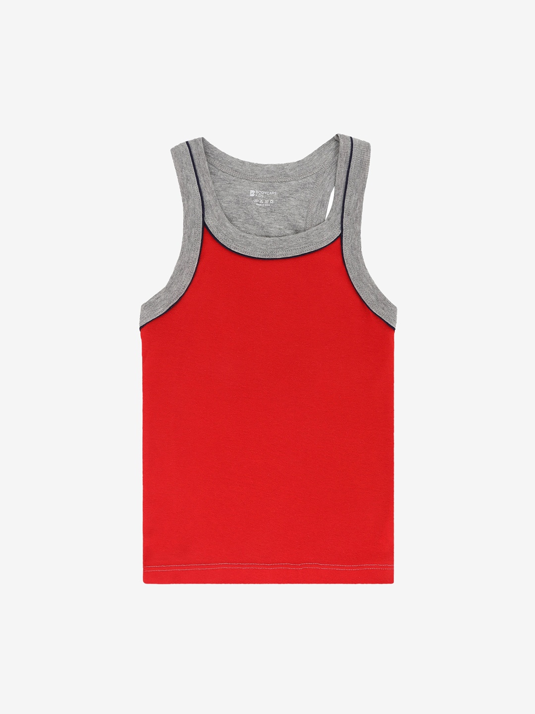 

Bodycare Boys Colourblocked Pure Cotton Innerwear Basic Vests-KGA2014RD-PK001, Red