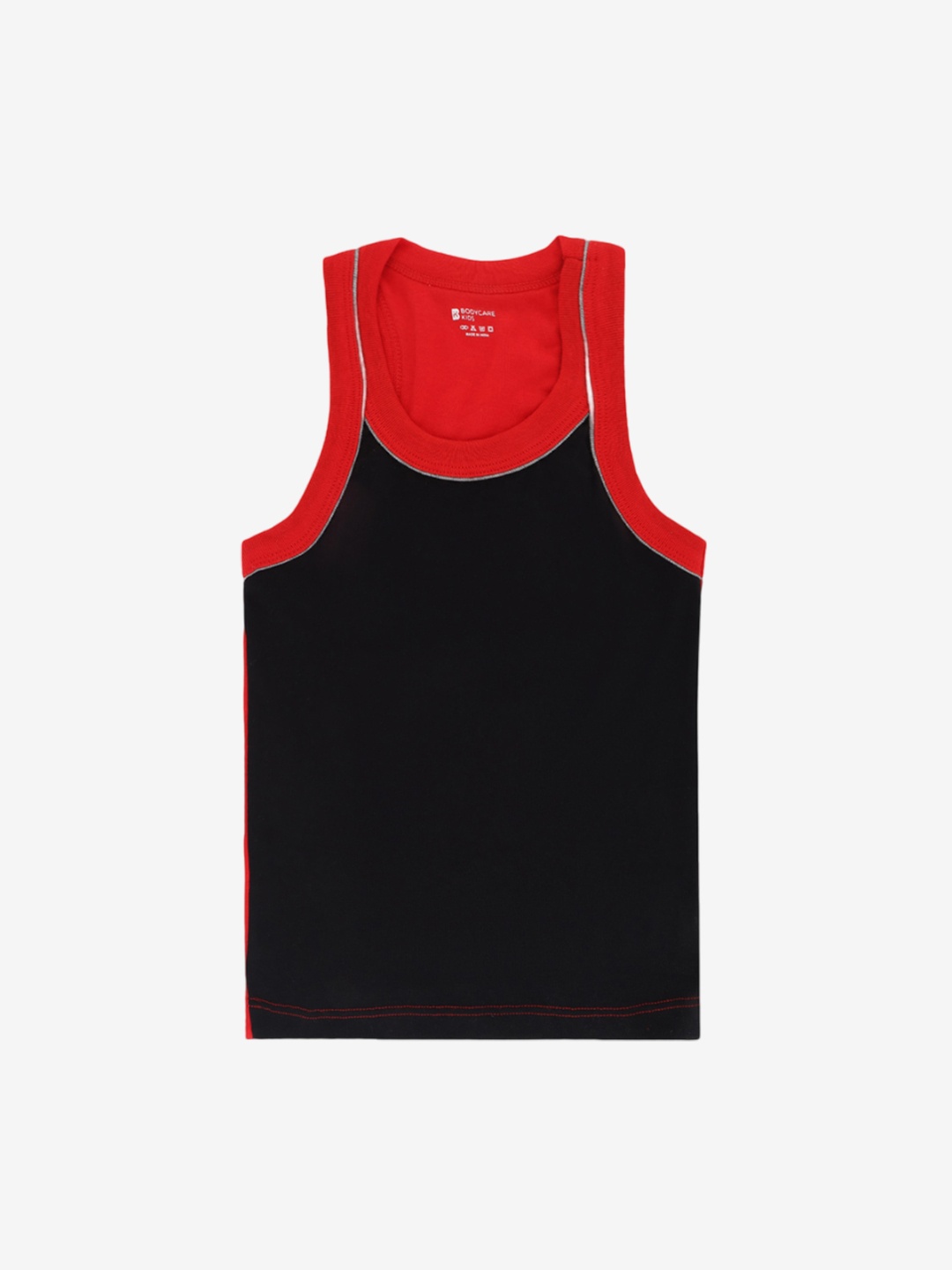

Bodycare Boys Colorblocked Cotton Innerwear VestsKGA2014BLK-PK005, Black