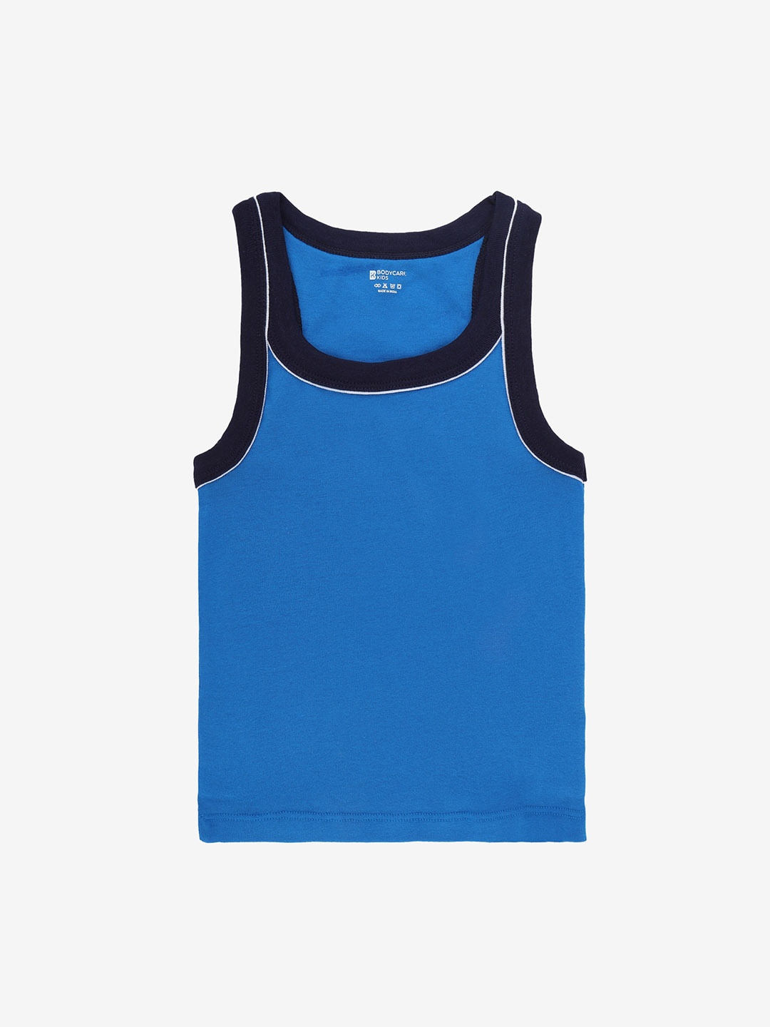 

Bodycare Boys Basic Round Neck Sleeveless Cotton Basic Vest, Blue
