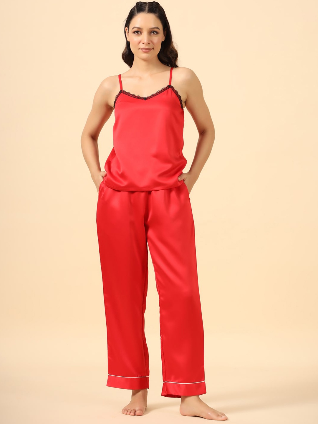 

ETC Shoulder Strap Night suit & Robe, Red