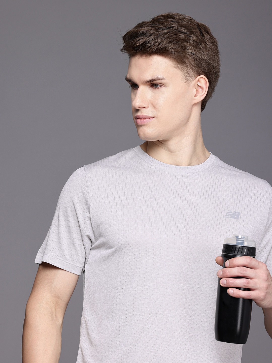 

New Balance Self Design Sports T-shirt, Grey
