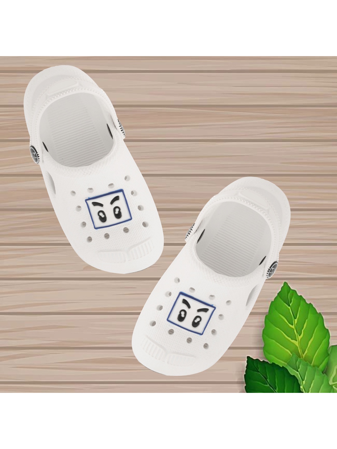 

Smartots Kids Self Design Croslite Clogs, White