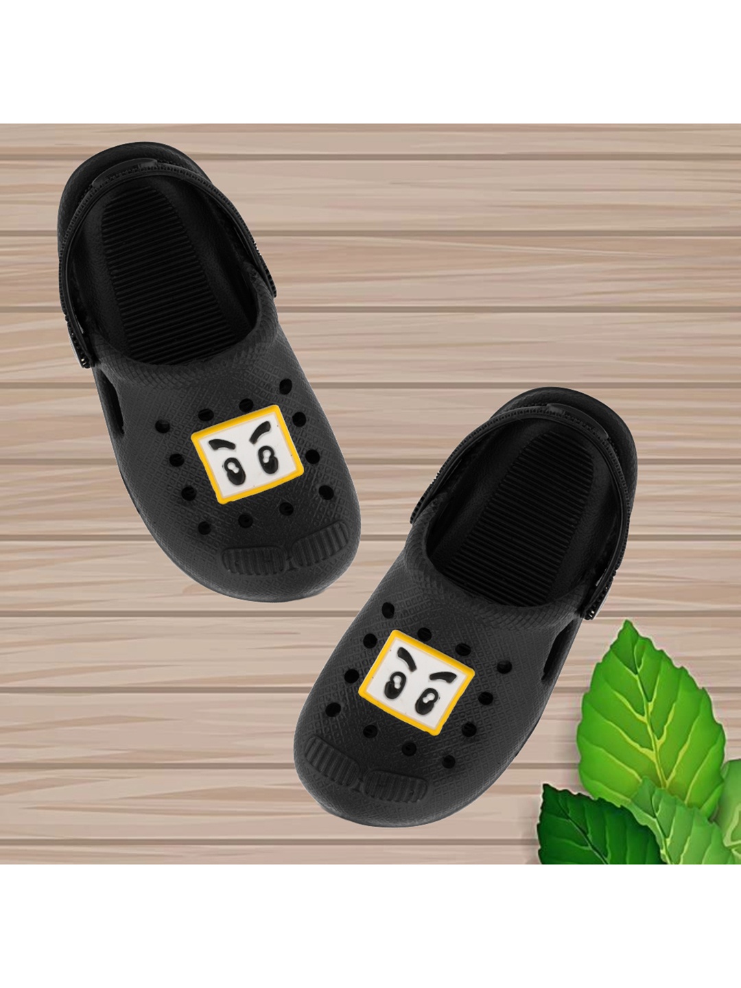 

Smartots Kids Self Design Croslite Clogs, Black