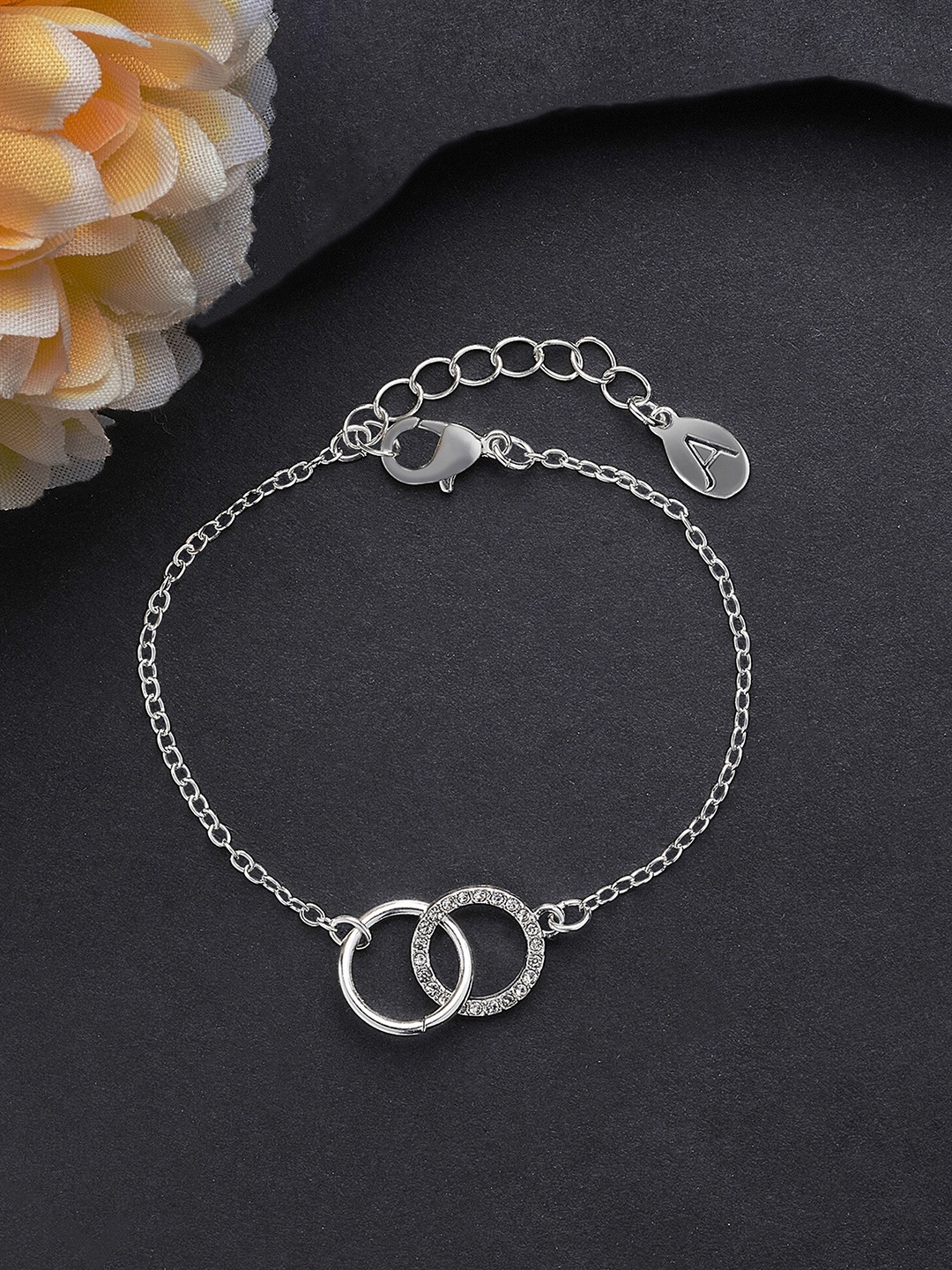 

Accessorize Crystals-Studded Wraparound Bracelet, Silver