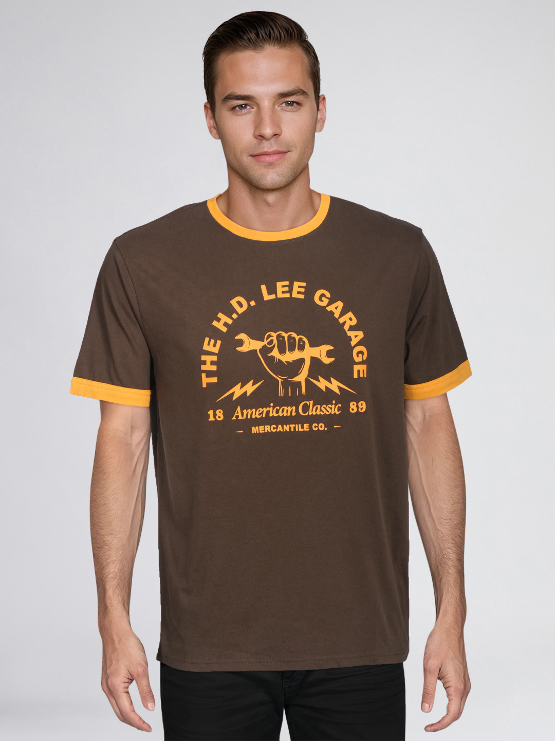 

Lee Typography Printed Cotton T-shirt, Green