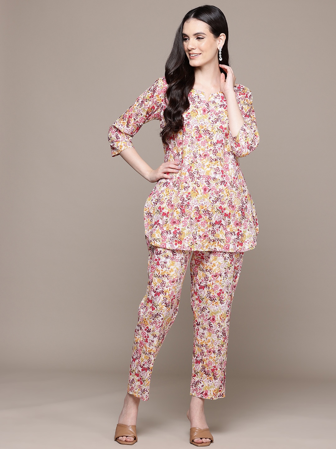 

Readiprint Floral Printed Pure Cotton Co-Ords, Multi