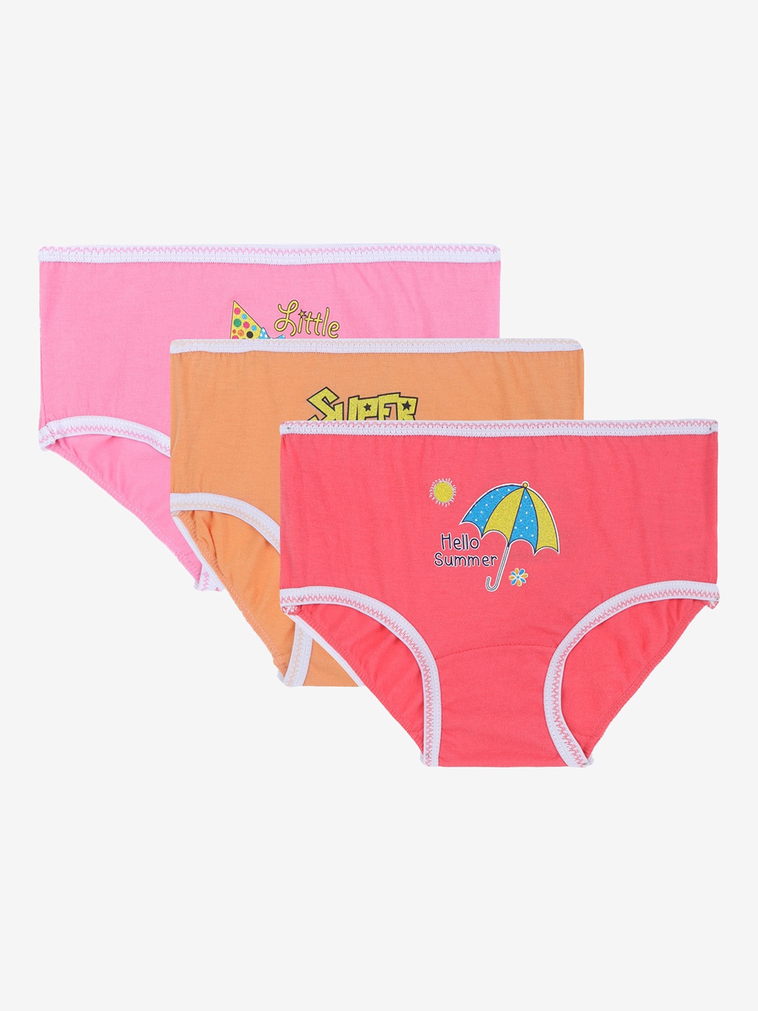 

DYCA Girls Pack Of 3 Assorted Basic Briefs