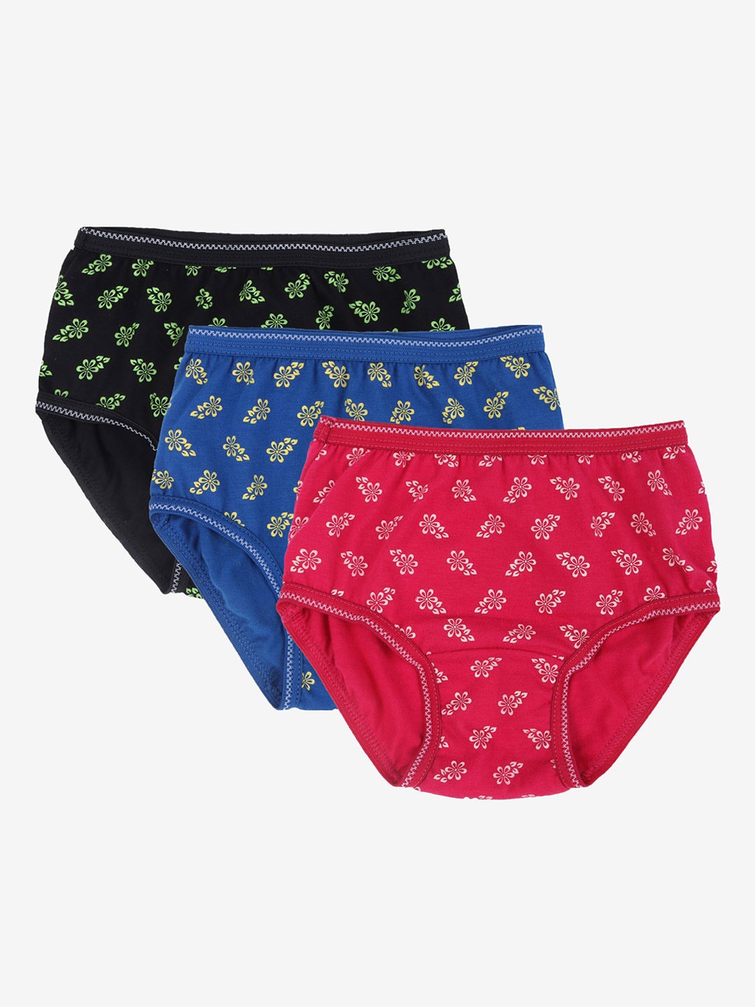 

DYCA Girls Pack Of 3 Assorted Floral Printed Briefs