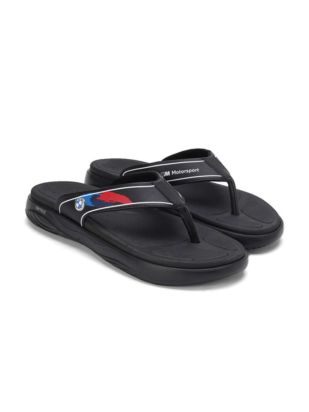 

Puma Men BMW MMS Softride Seave Thong Flip Flops, Black