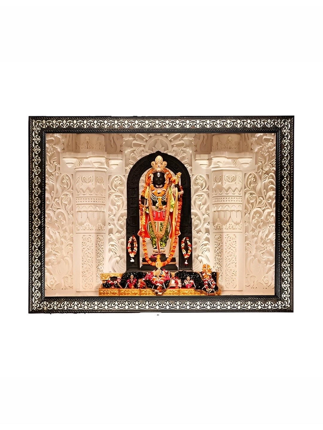 

Aura Black & Beige Self Design Wooden Wall Photo Frame