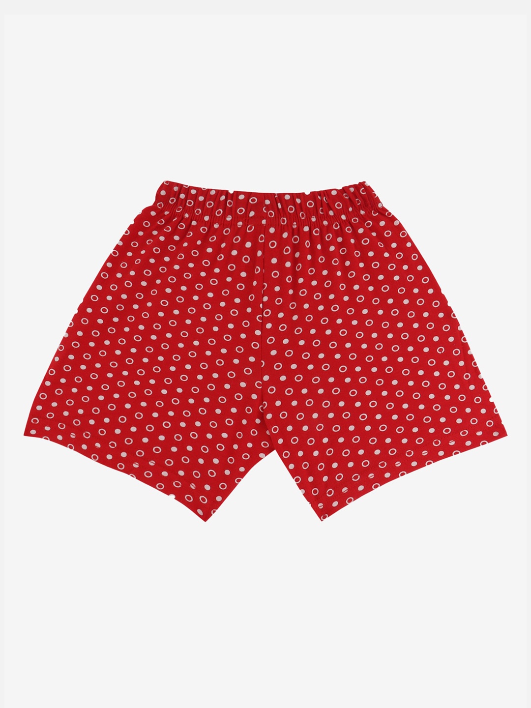 

Bodycare Kids Girls Geometric Printed Mid-Rise Regular Fit Cotton Casual Shorts, Red