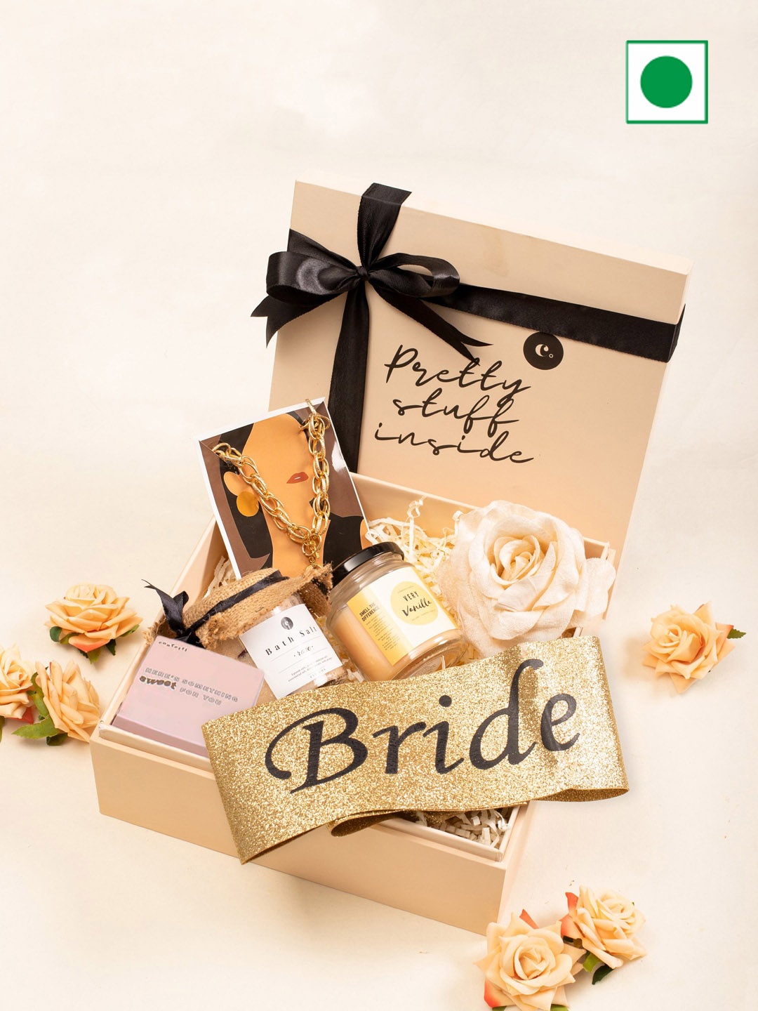 Confetti Gifts Set Of 5 Assorted Items Gift Hamper, Beige