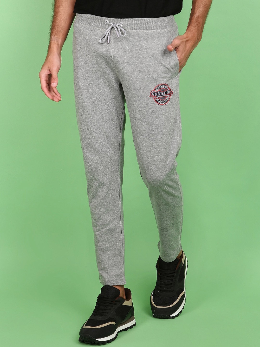 

V-Mart Men Terry Cotton Side Pockets Track Pants, Grey