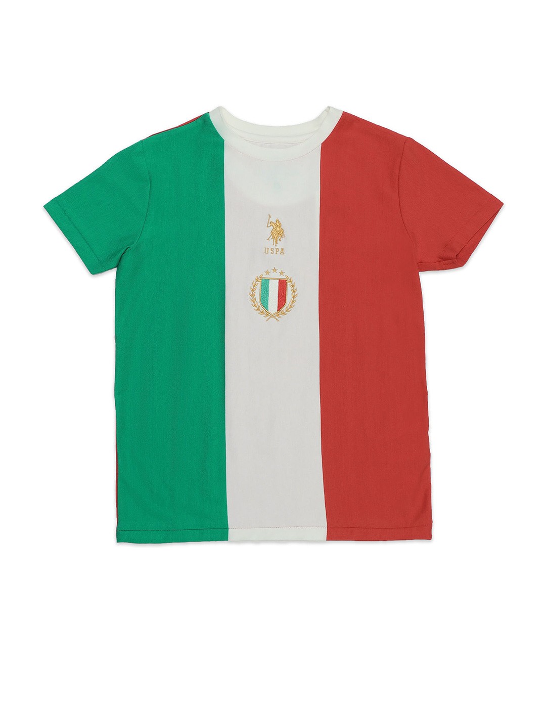 

U.S. Polo Assn. Kids Boys Colourblocked Cotton T-shirt, White