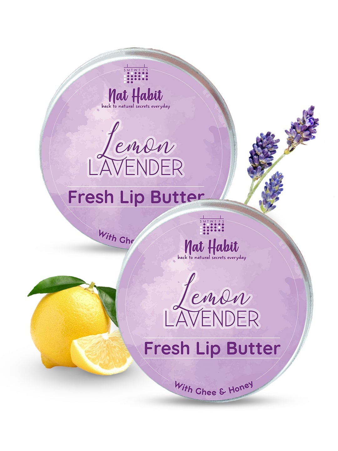 

Nat Habit Lemon Lavender Fresh Infused Lip Balm - 20 gm, Purple