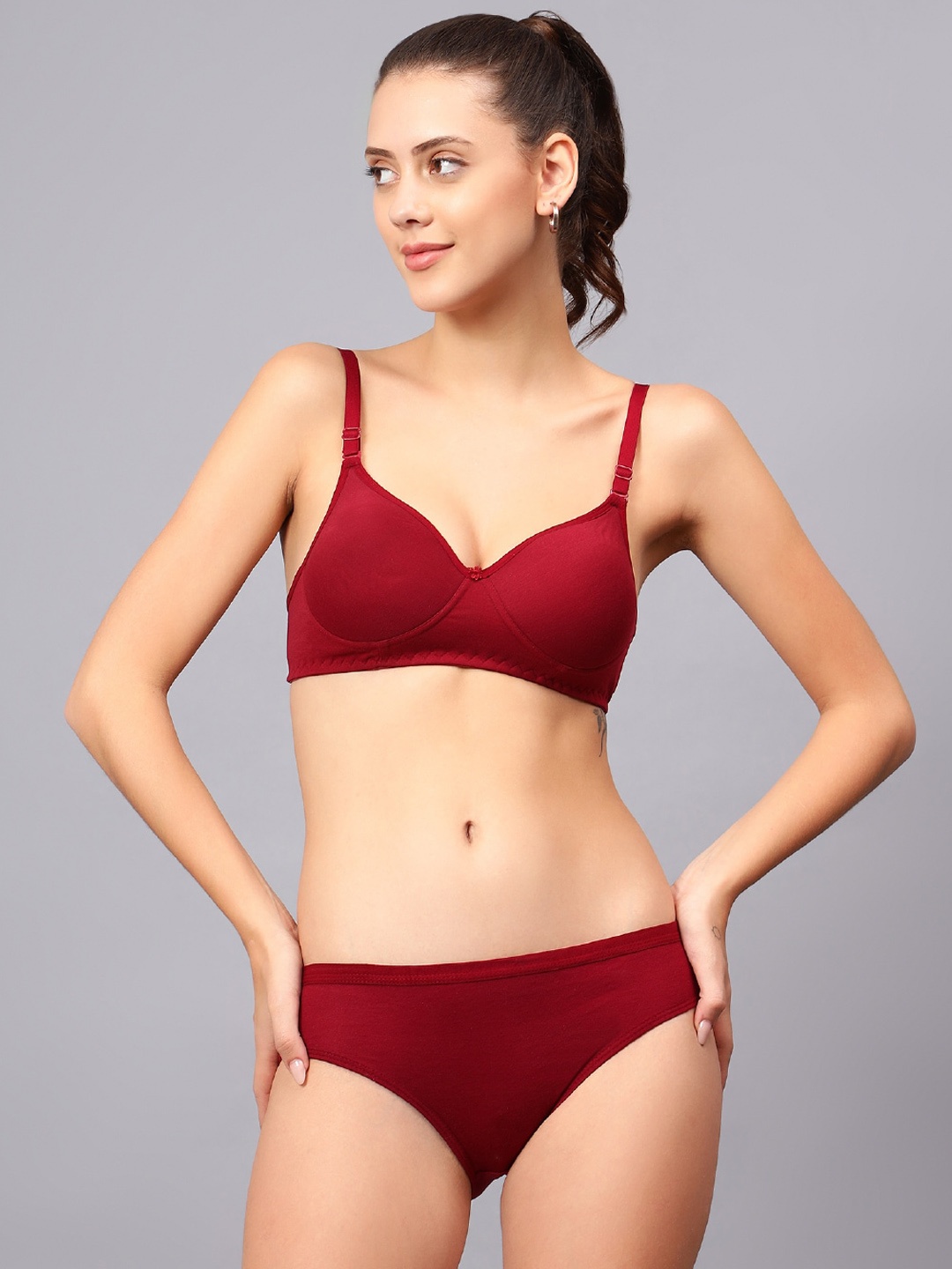 

JJAAGG T Lightly Padded Lingerie Set JAG-WL-143-24, Maroon