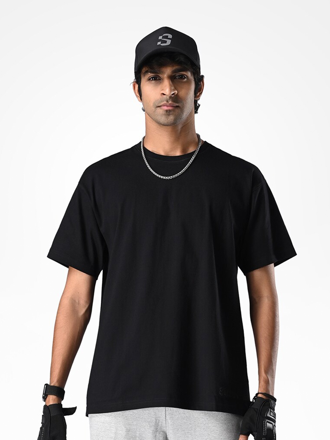 

Supa Round Neck Cotton T-shirt, Black