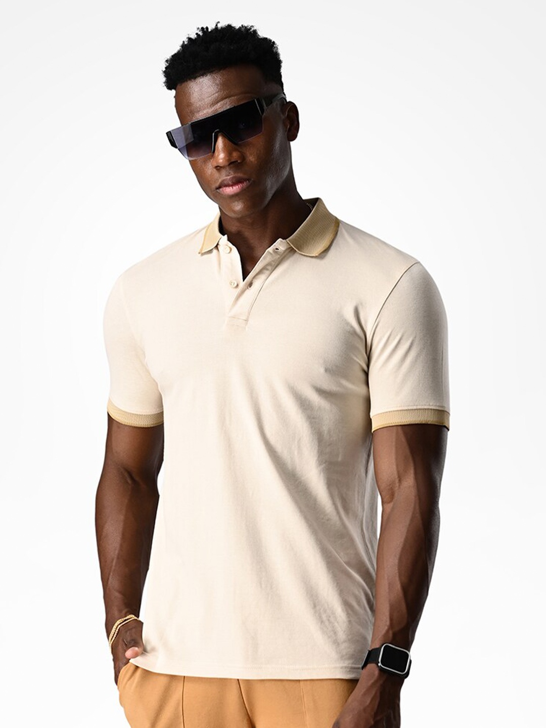 

Supa Polo Collar Short Sleeves T-shirt, Off white