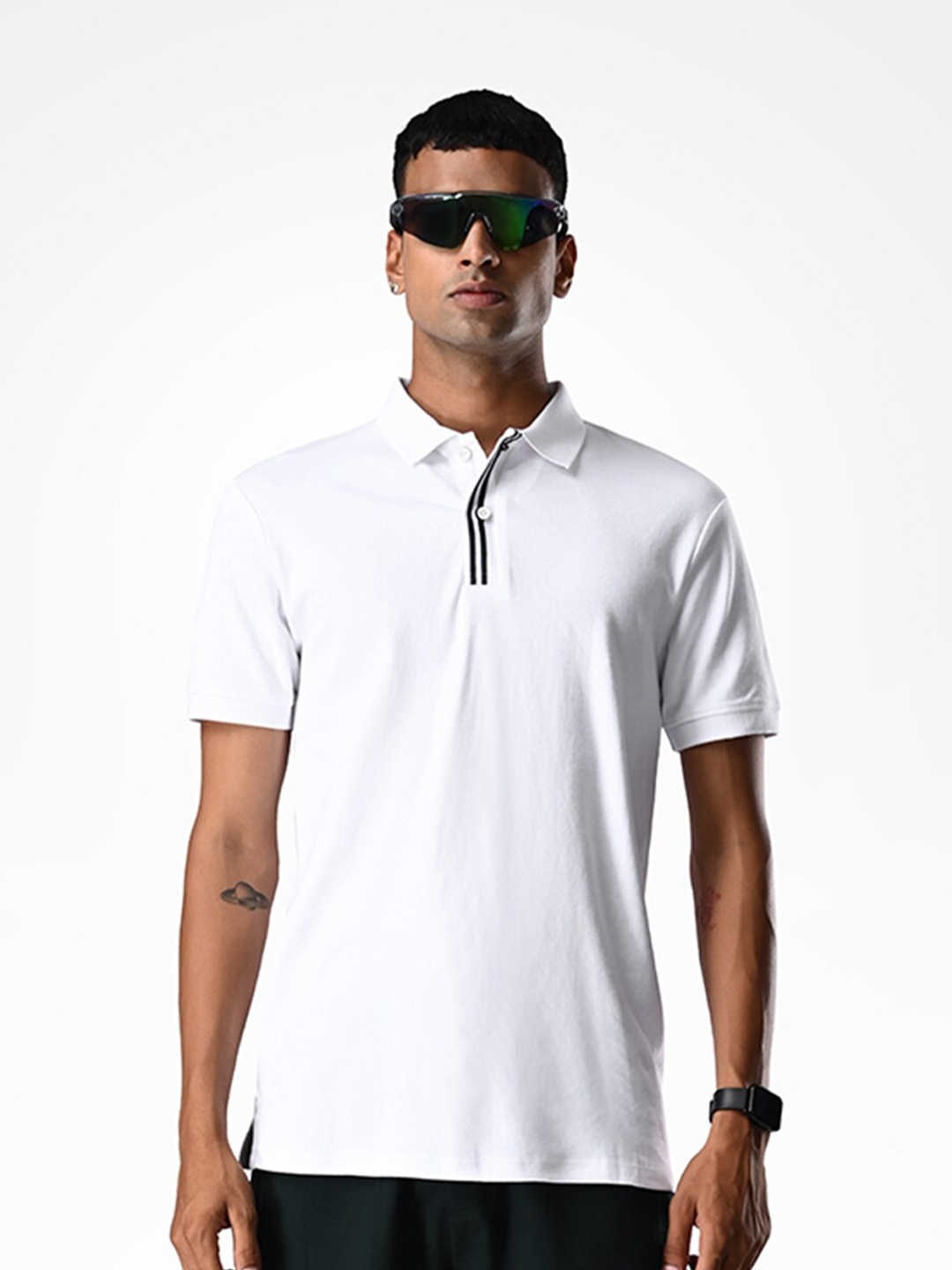 

Supa Men Solid Polo Collar T-Shirt, White