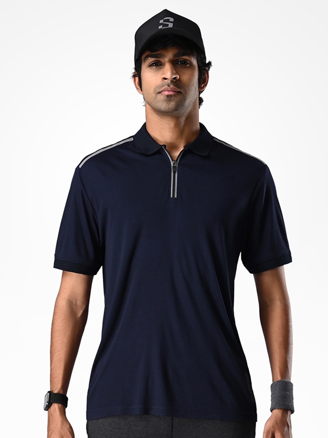 

Supa Polo Collar Regular Sleeves T-shirt, Navy blue