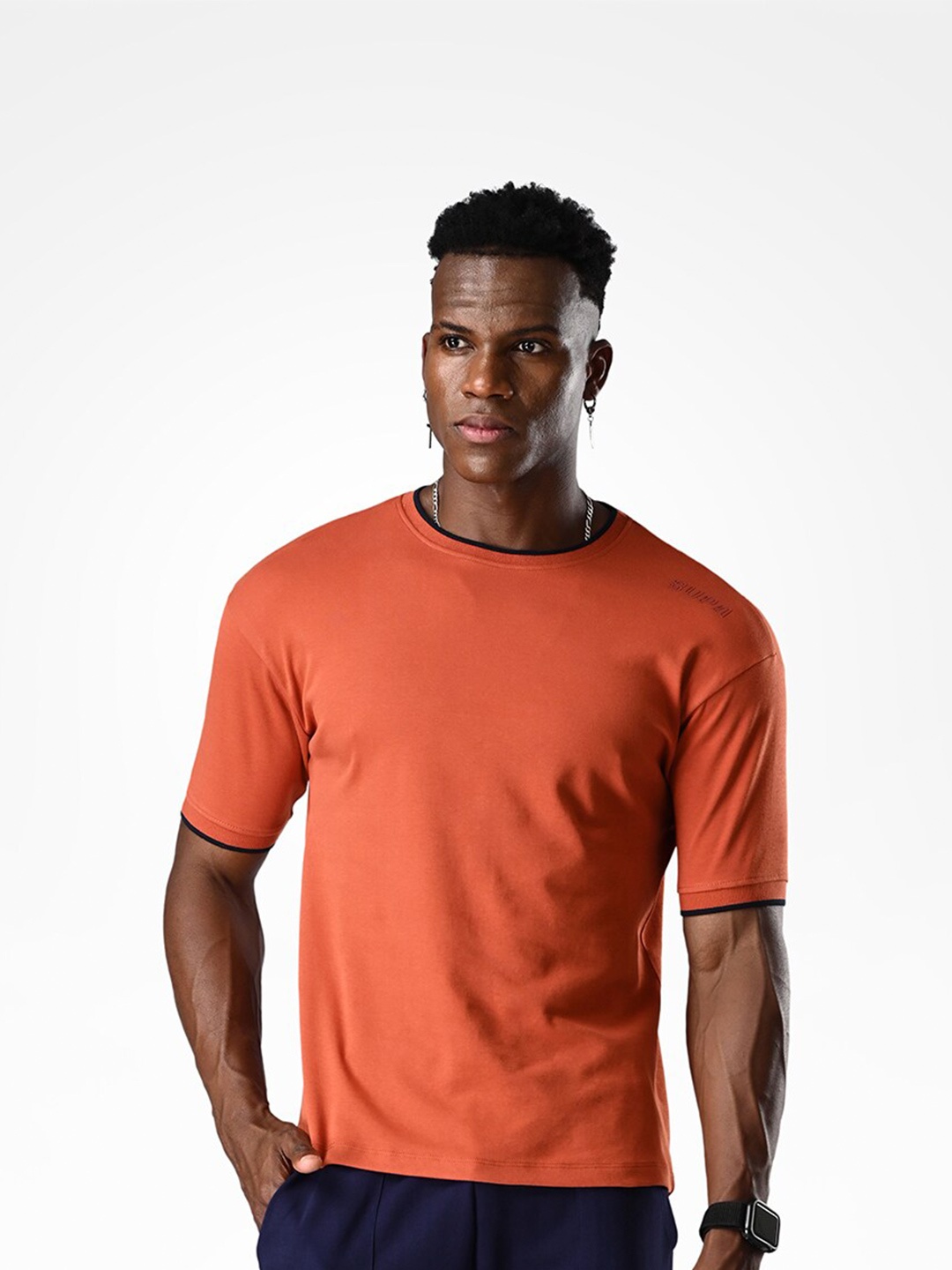 

Supa Round Neck Cotton T-shirt, Orange