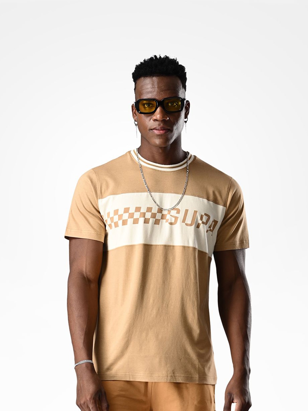 

Supa Graphic Printed Round Neck T-shirt, White