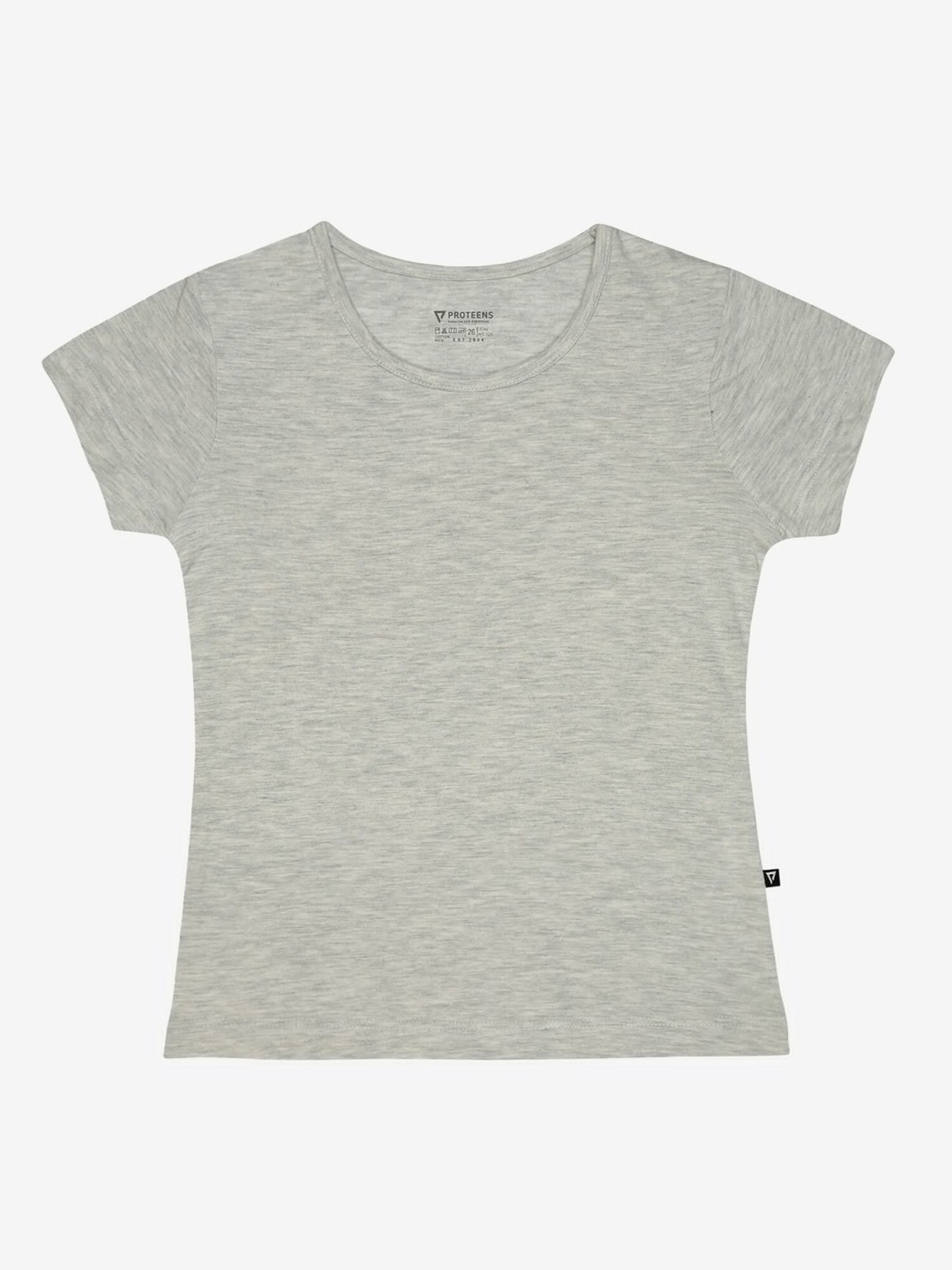 

Bodycare Girls Round Neck Cotton Regular Fit T-shirt, Grey