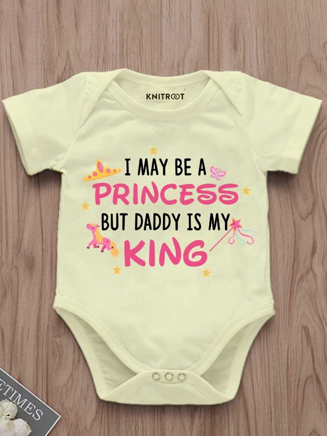 

KNITROOT Infants Printed Bodysuit, Yellow