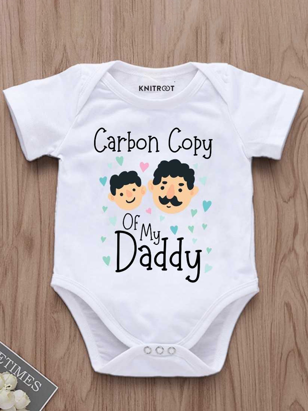 

KNITROOT Infants Printed Bodysuit, White