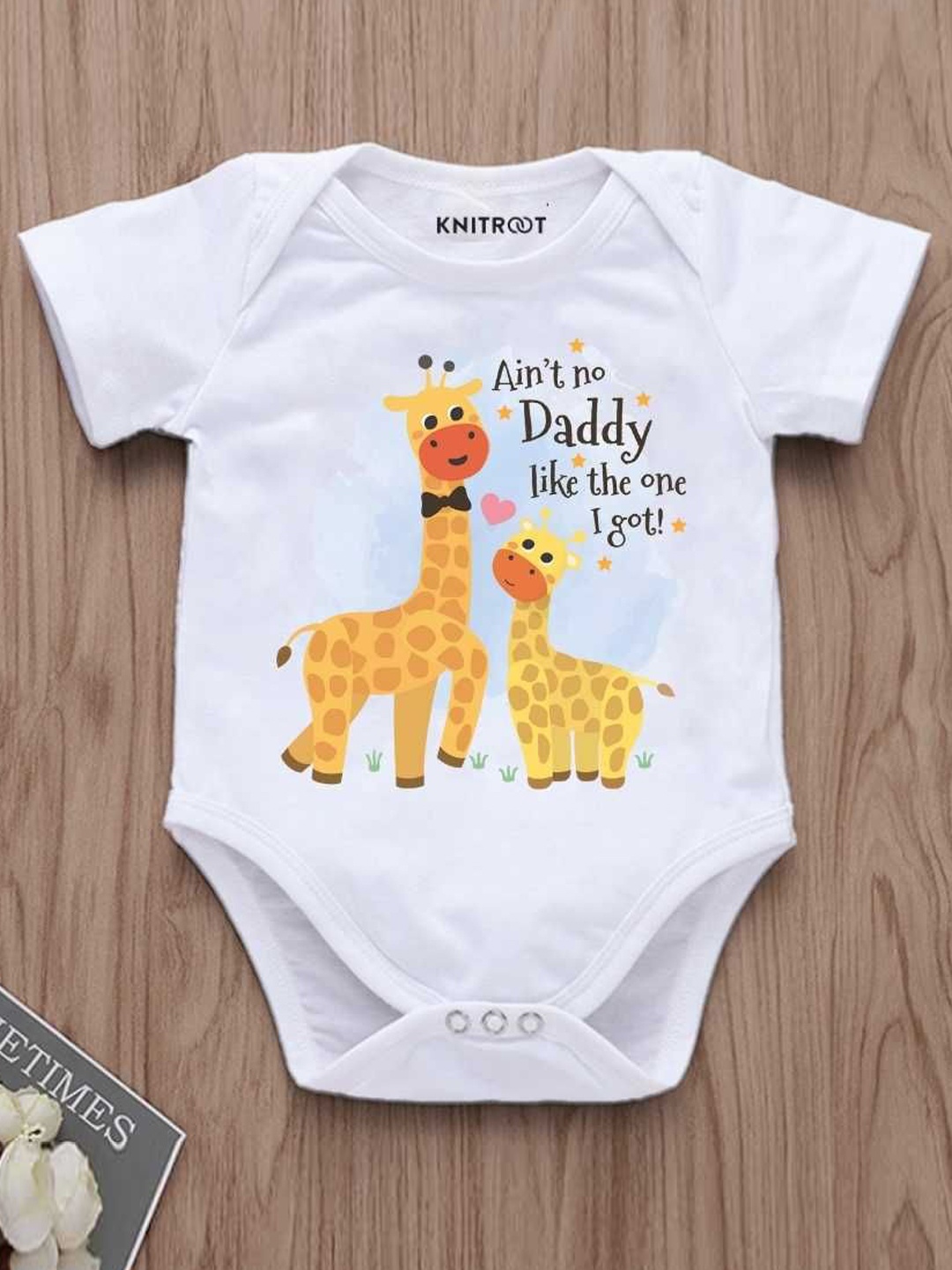 

KNITROOT Infants Printed Bodysuit, White