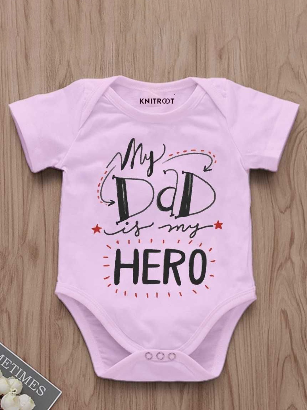 

KNITROOT Infants Printed Bodysuit, Pink