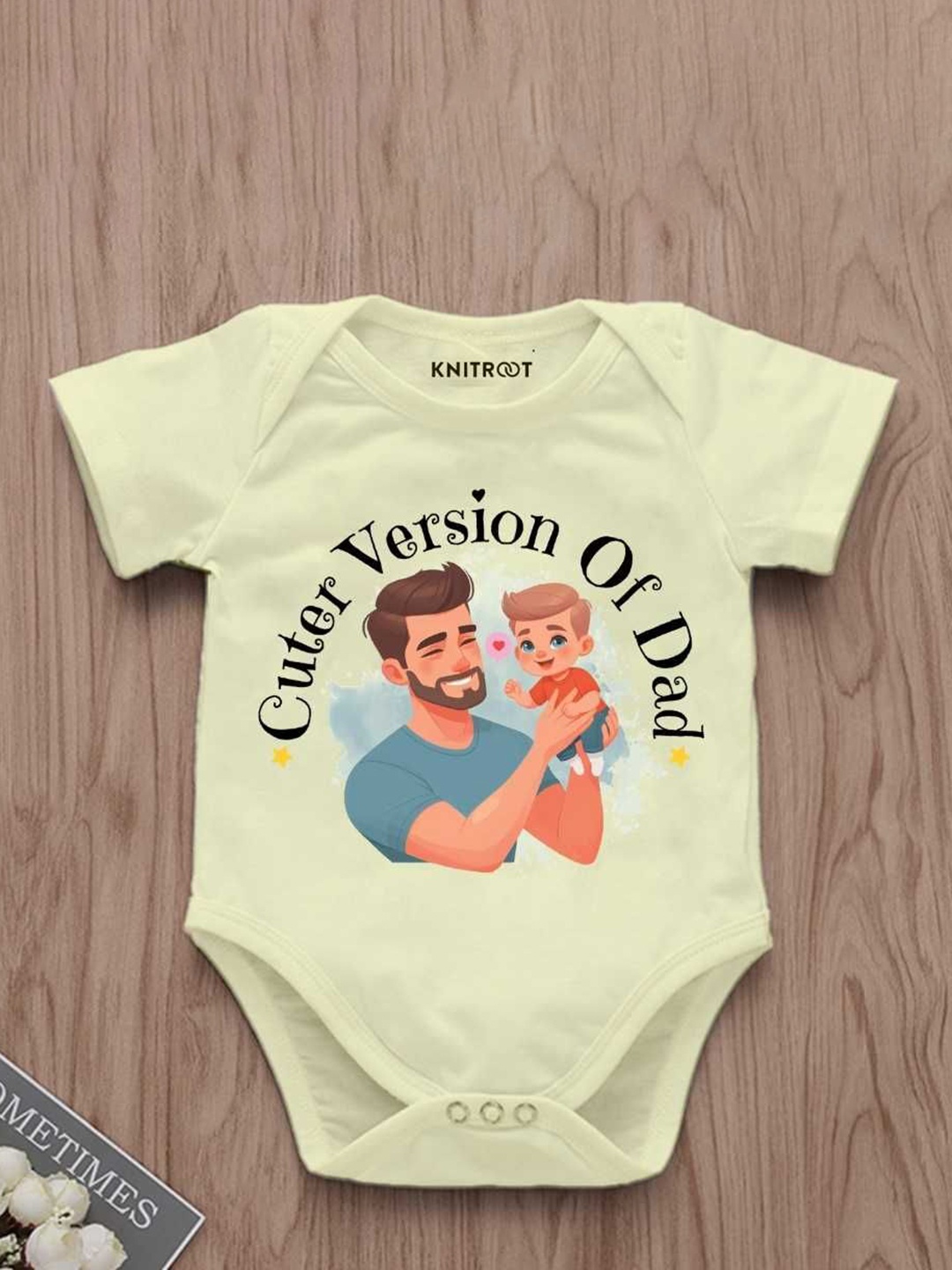 

KNITROOT Infants Printed Bodysuit, Yellow