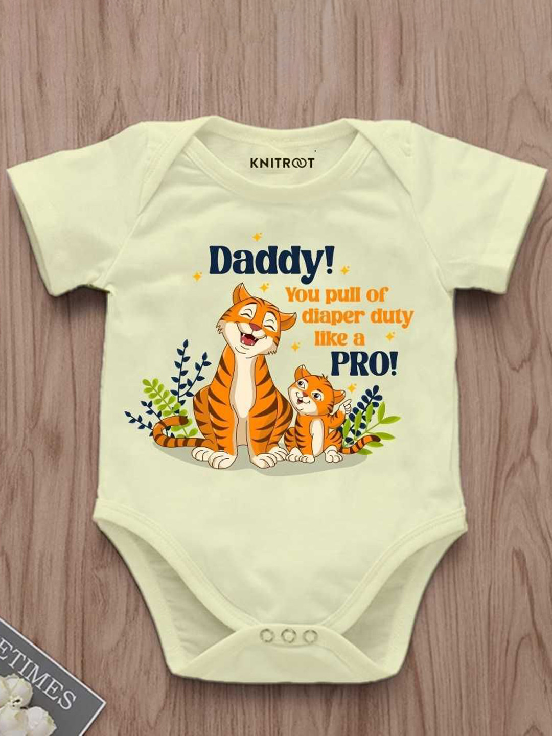 

KNITROOT Infants Printed Bodysuit, Yellow