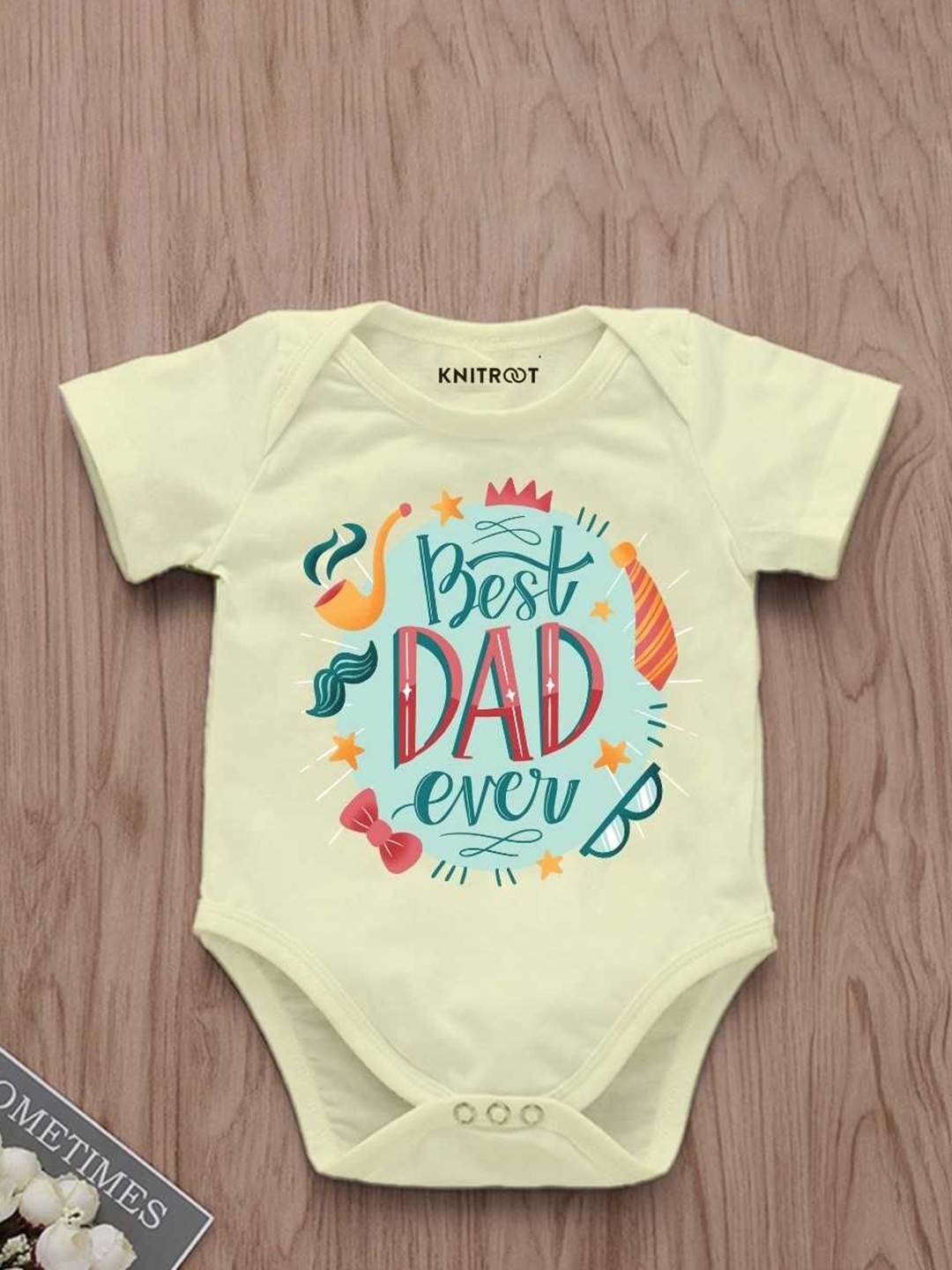 

KNITROOT Infants Printed Bodysuit, Yellow