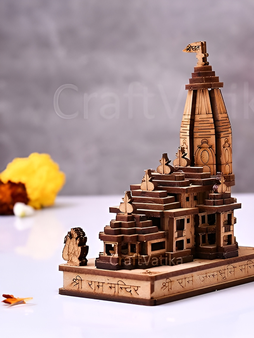 

Aura Brown Religious Wooden Idol Showpiece