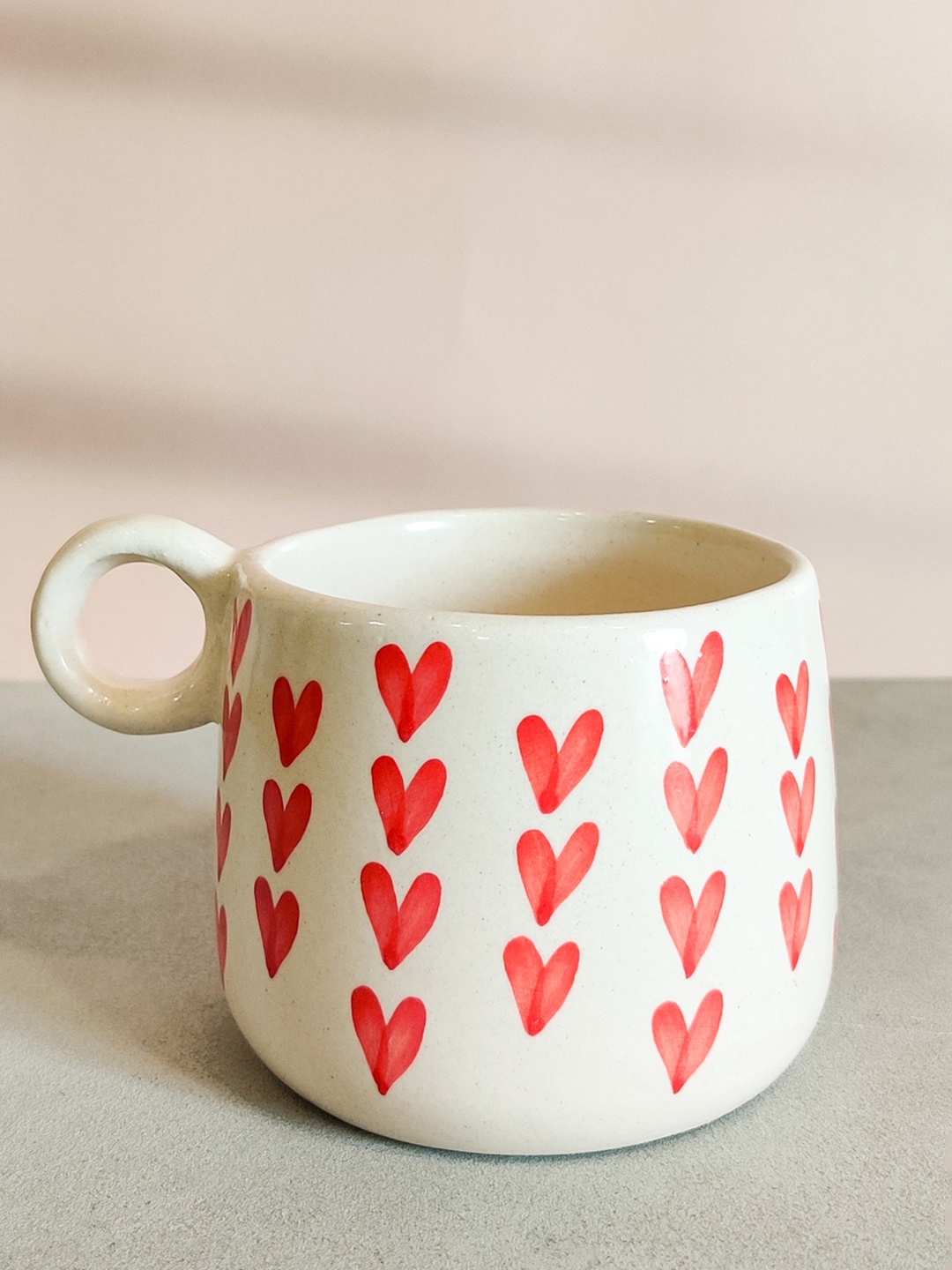 

One Posh Home Red & White Printed Ceramic Mug 300 ml
