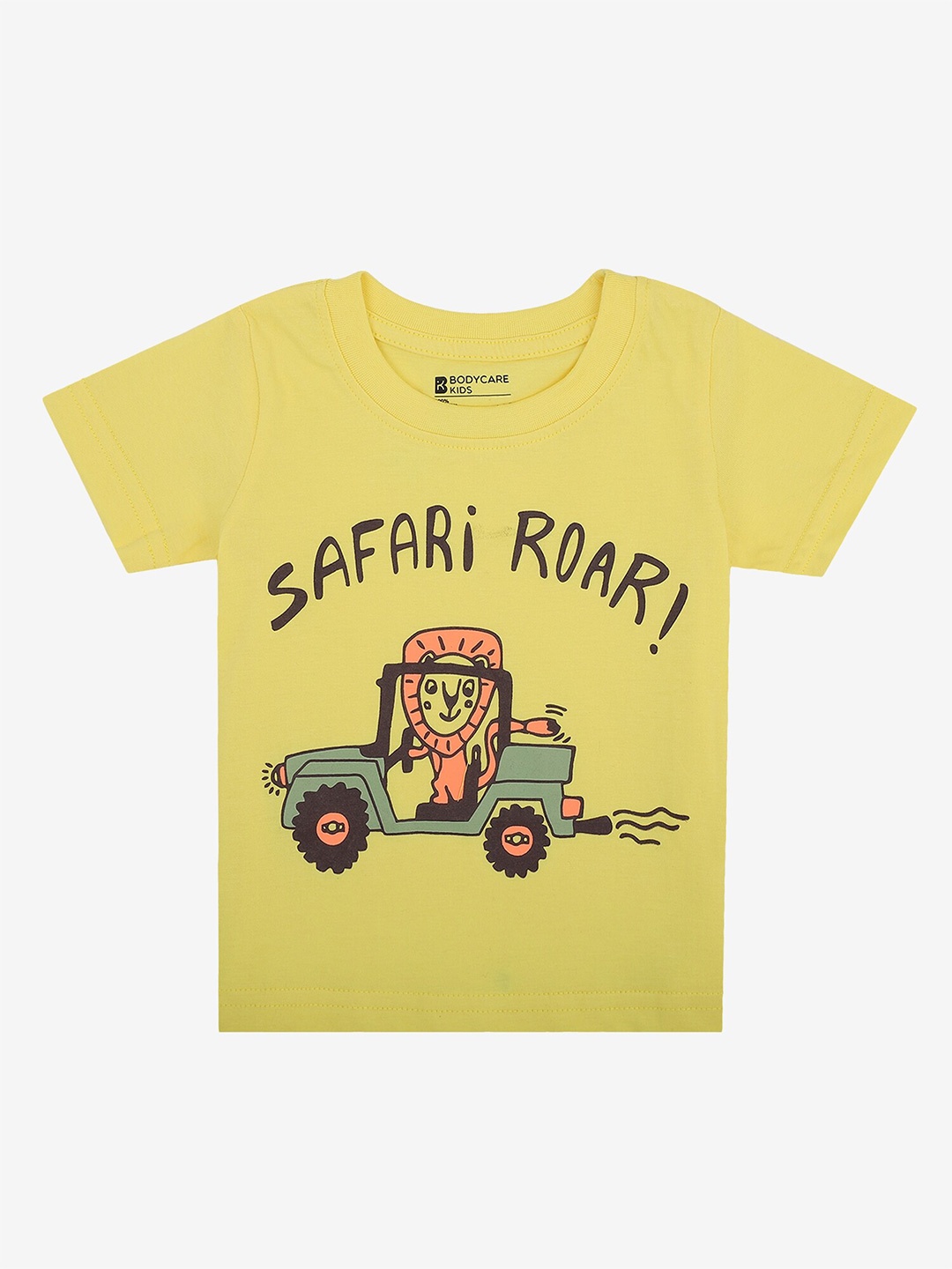 

Bodycare Boys Graphic Printed Round Neck Cotton T-shirt, Yellow