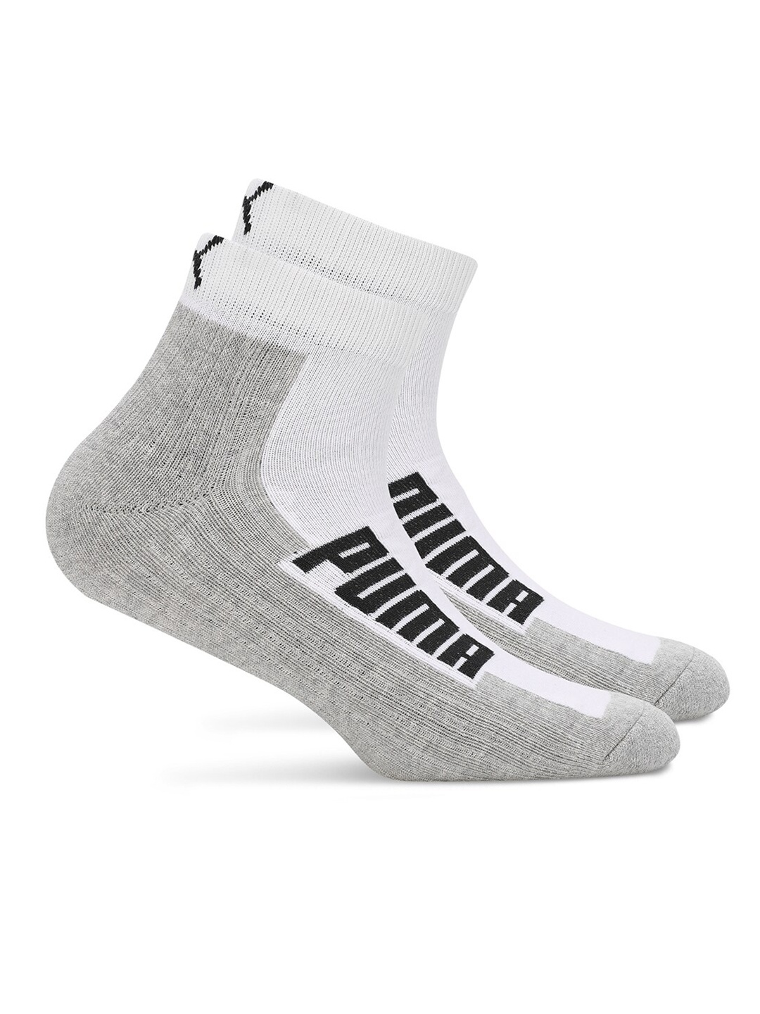 

Puma Cushioned Quarter Men Pack Of 2 Cotton Socks, White