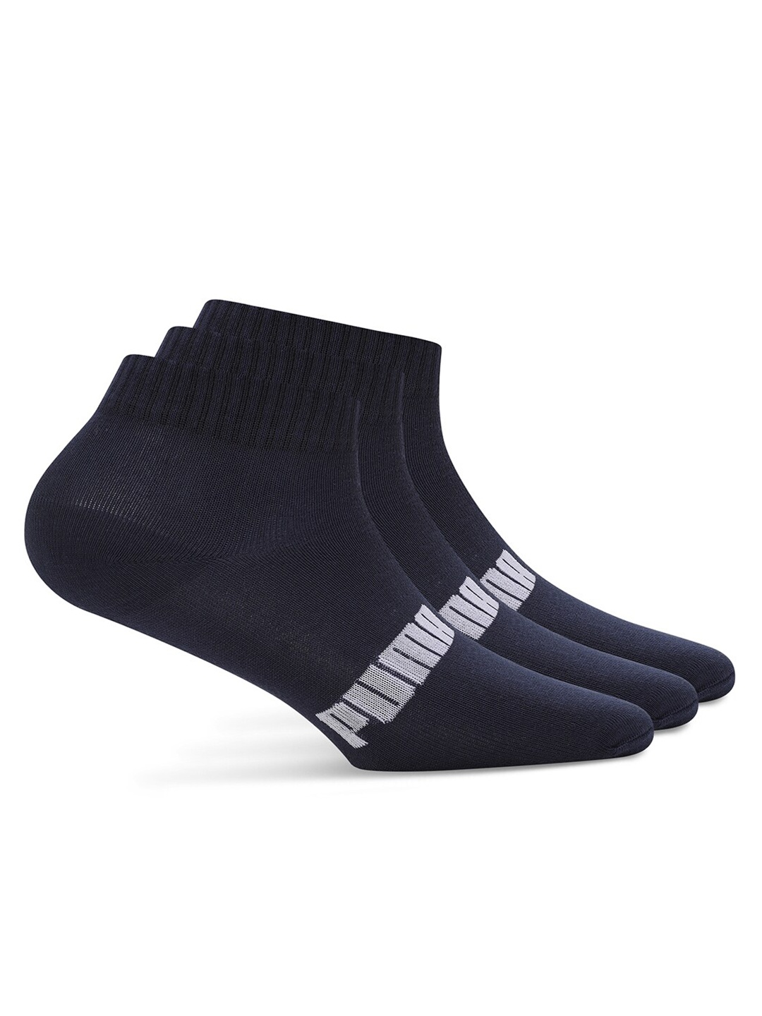 

Puma Quarter Unisex Pack Of 3 Cotton Socks, Navy blue