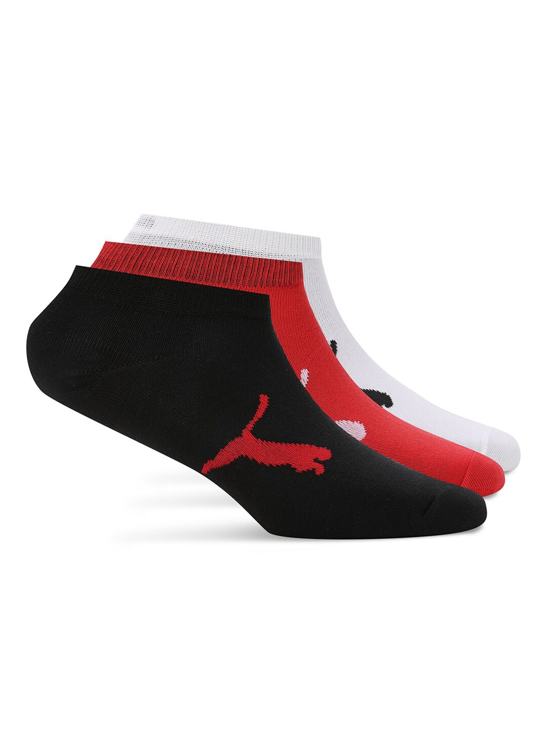 

Puma Unisex Pack of 3 Cotton Ankle-Length Quarter Socks, Black