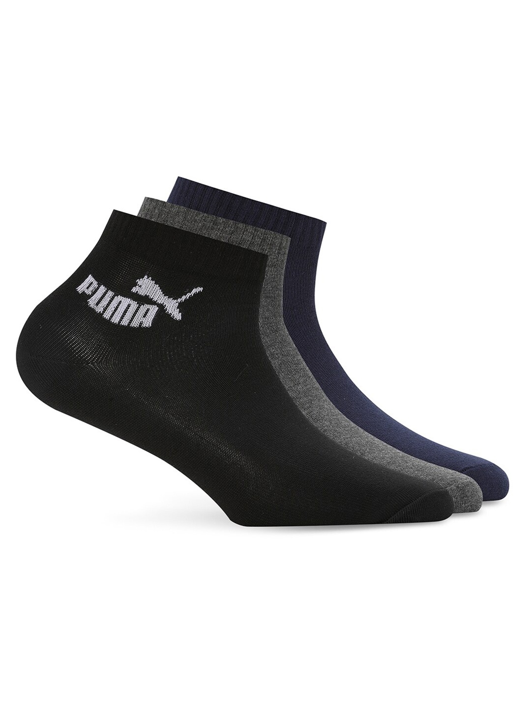 

Puma Quarter Unisex Pack Of 3 Cotton Socks, Navy blue