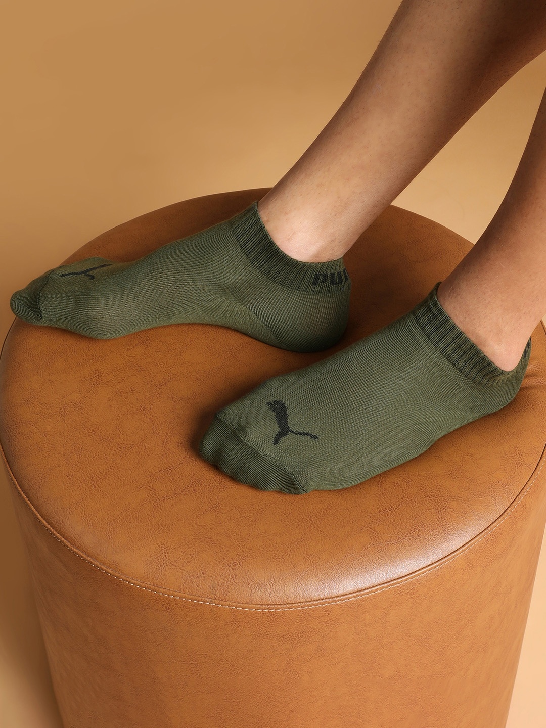 

Puma Unisex Quarter Cotton Socks, Green