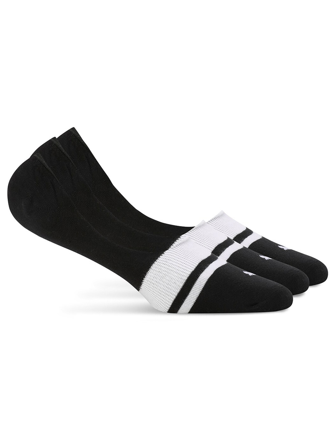 

Puma Unisex Pack of 3 Patterned Cotton Shoe Liner Socks, Black