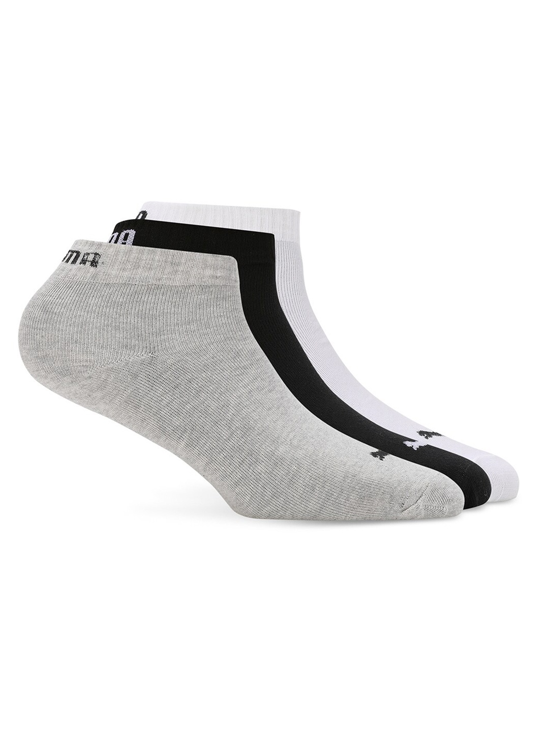 

Puma Unisex Quarter Pack Of 3 Socks, Grey